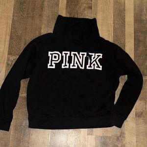 Victoria's Secret PINK Black Cowl Neck Pullover Sweatshirt - Women's M